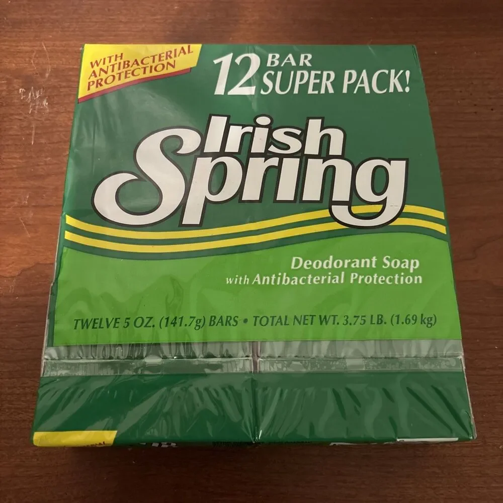 Vtg Original Irish Spring Deodorant Soap 12 Bar Lot 5 oz SEALED Antibacterial
